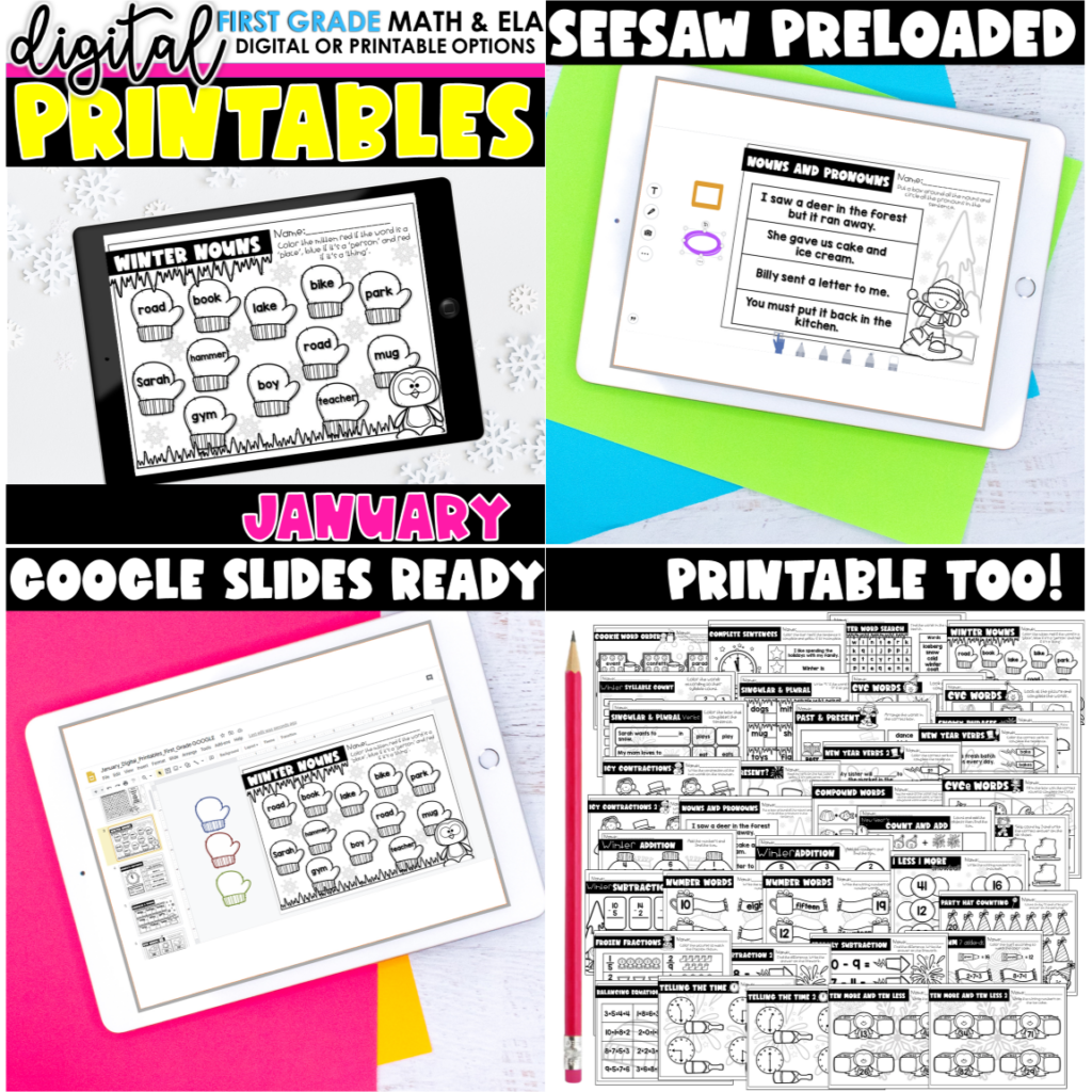 Digital Printables – First Grade