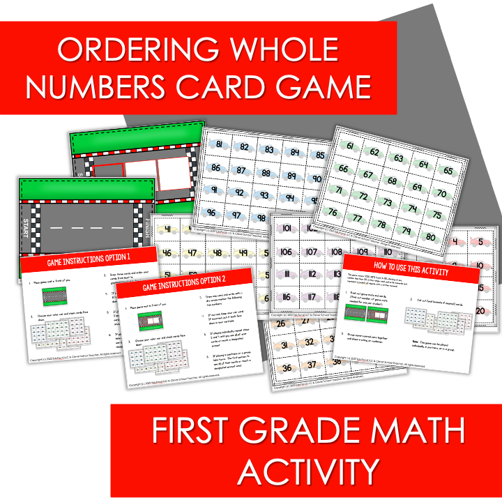 Racecars – Math & Ordering Whole Numbers