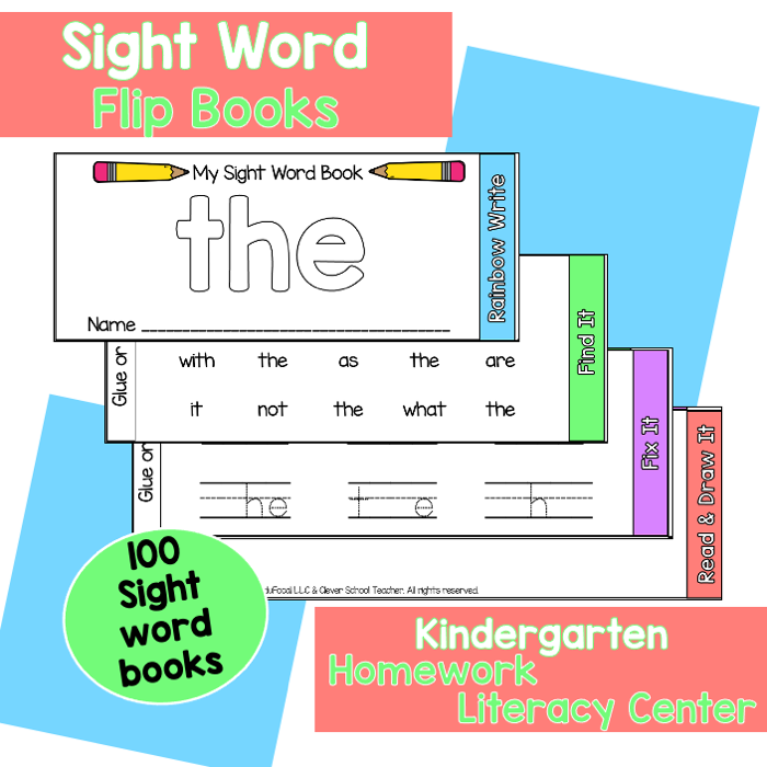 Sight Word Flip Books